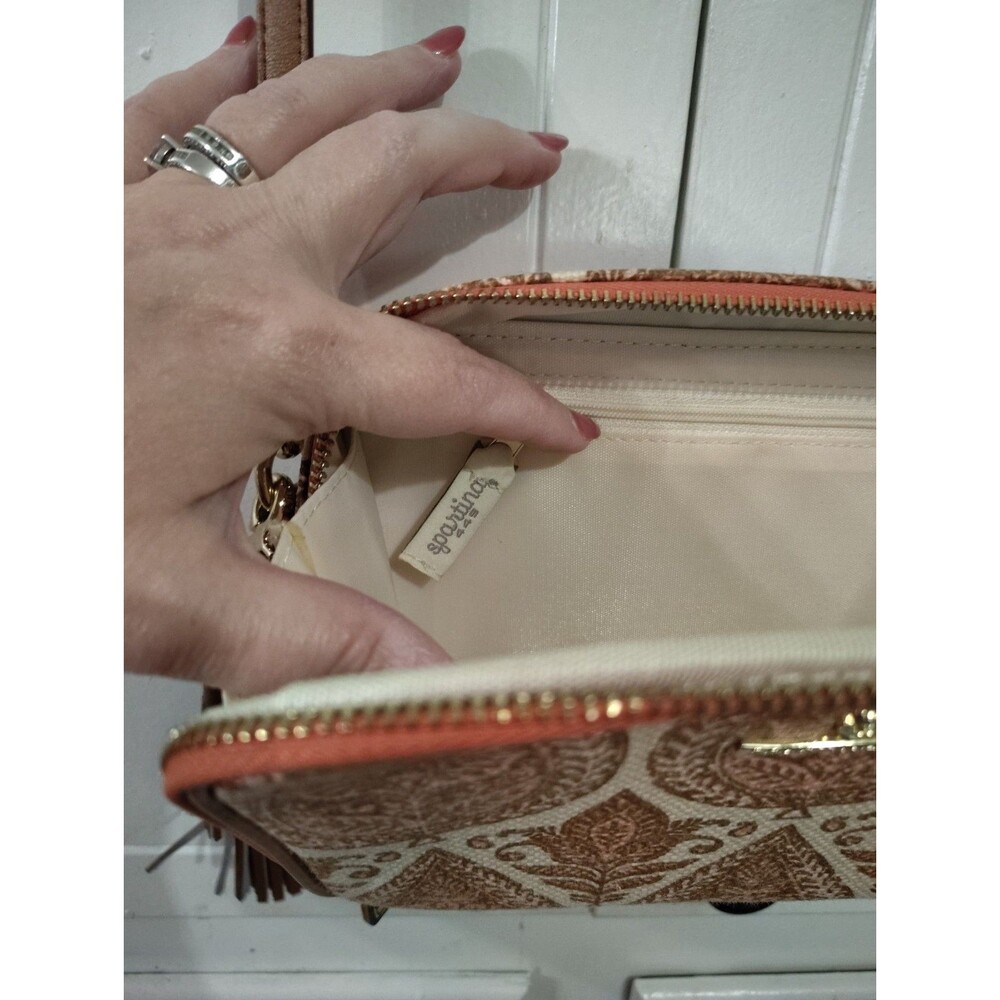 Spartina 449  Zipped Crossbody Handbag Purse Tassel - Picture 10 of 12